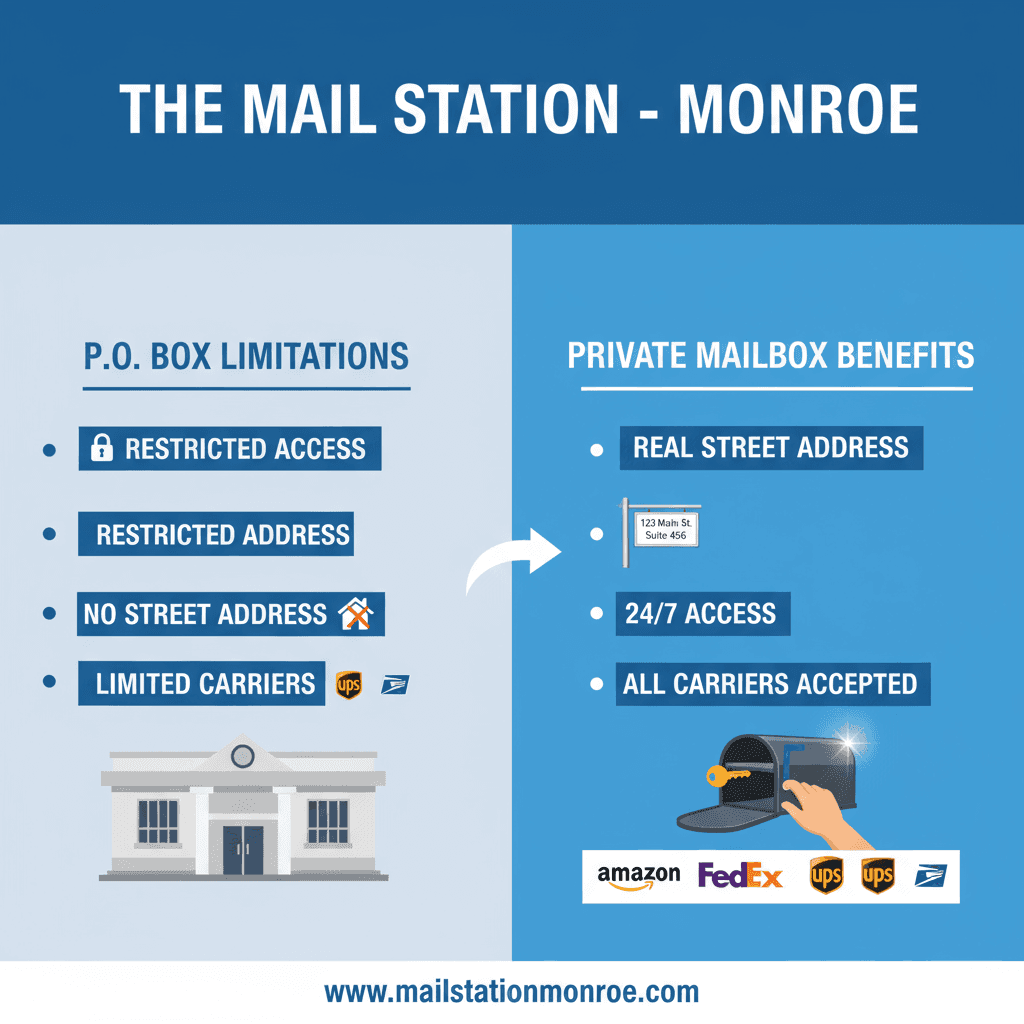 FedEx or UPS Store Mailbox in Monroe? Read This First